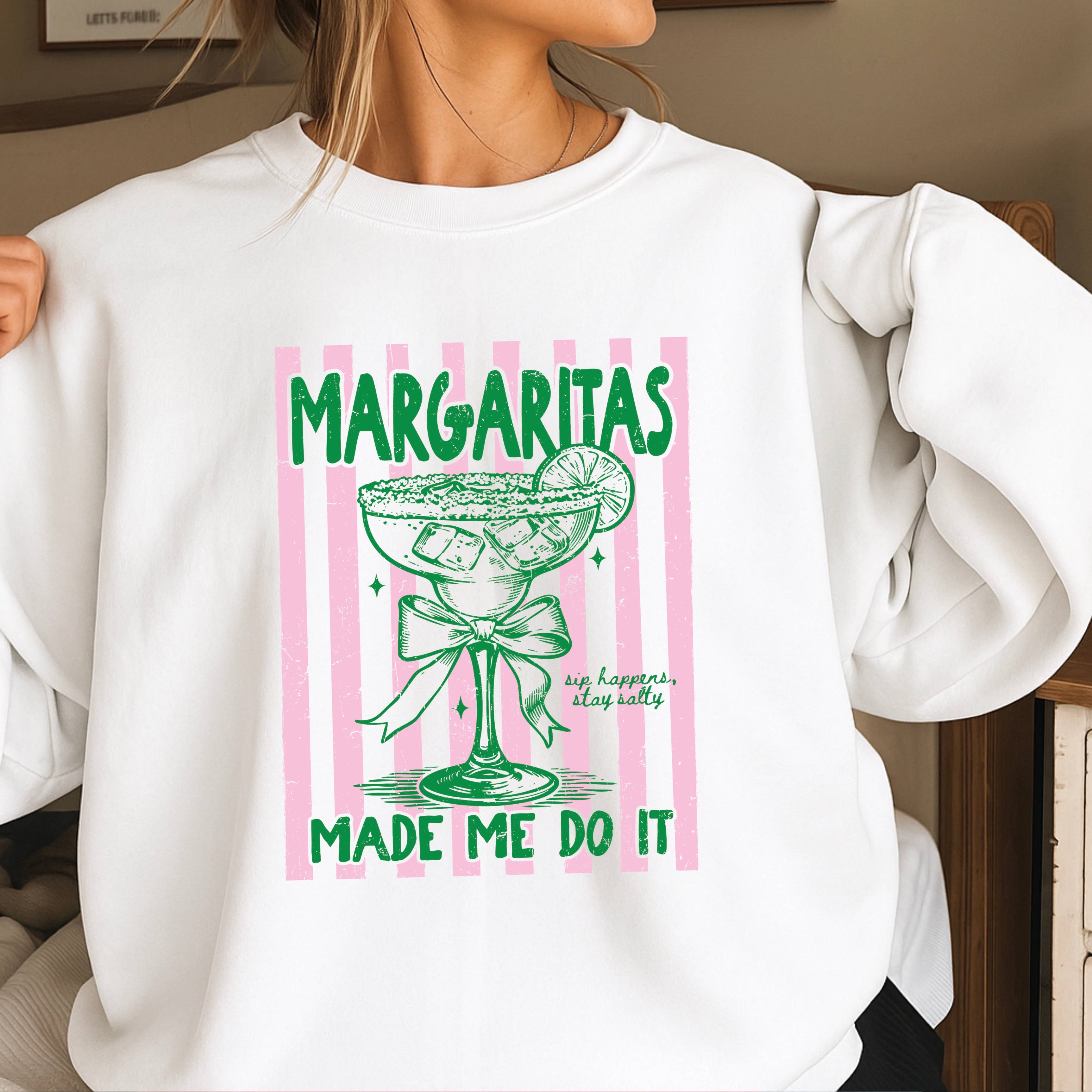 Margaritas Made Me Do It Summer Sweatshirt | Gildan Brand
