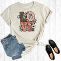Love Leopard Floral Graphic Tee