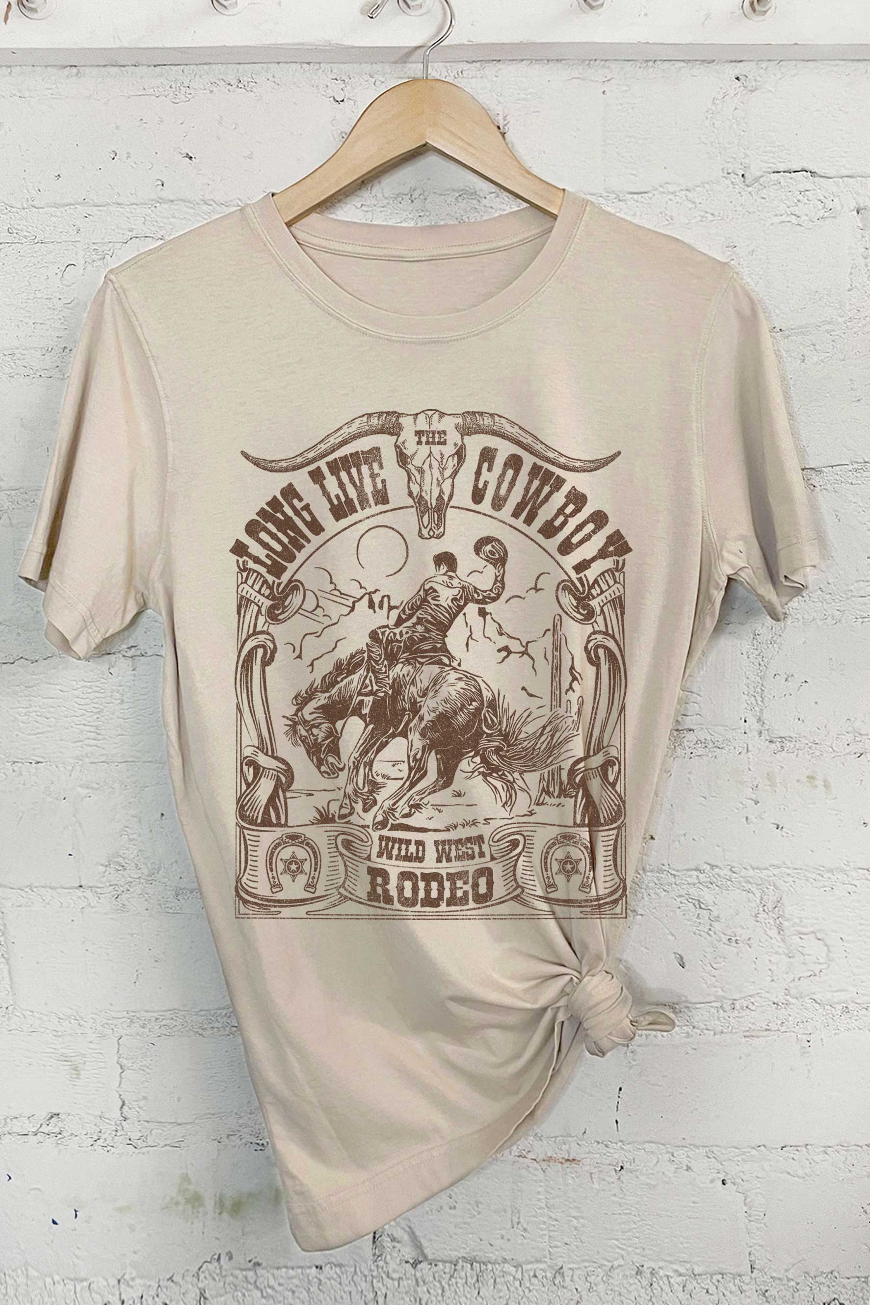 Long Live the Cowboy Wild West Rodeo Graphic Tshirts