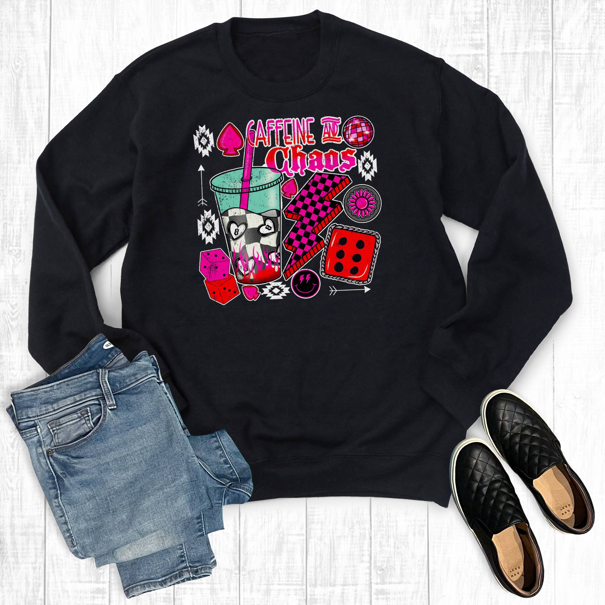 Mom Chaos and Coffee Sweatshirt
