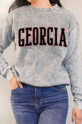 Georgia Puff Mineral Graphic Brushed Sweatshirts