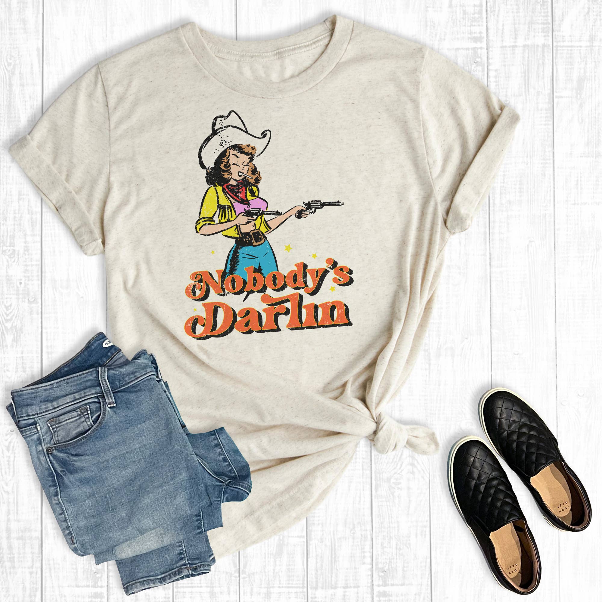 Western Cowgirl Nobody's Darlin' Graphic Tee