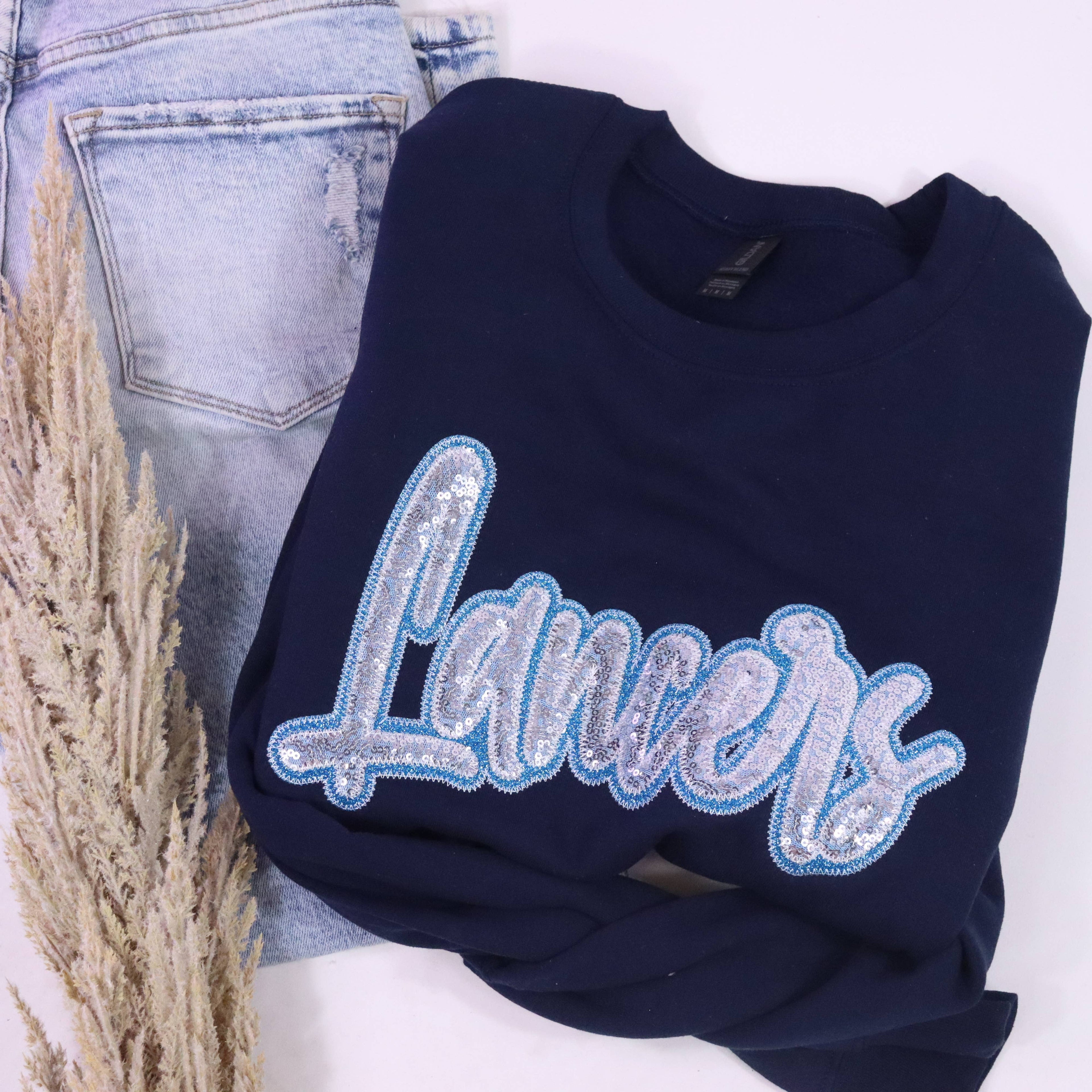 Game Day Custom School Spirit Wear Real Sequins Sweatshirt