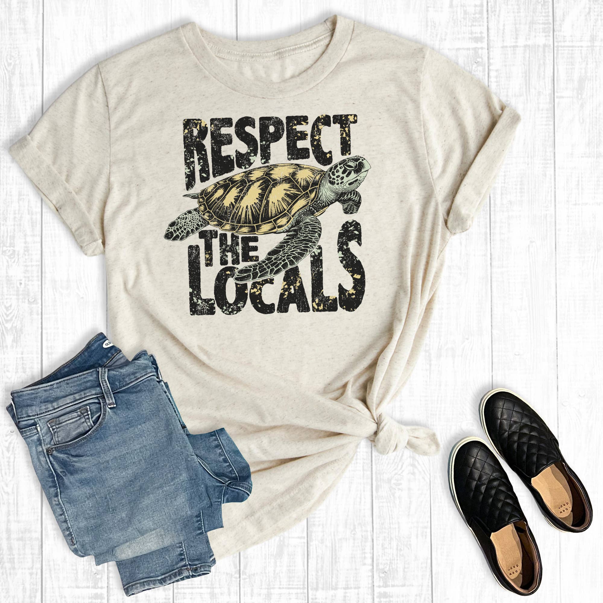 Summer Vacation Respect the Locals Graphic Tee