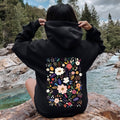 Flower Field, Whimsical Colorful Floral Hoodie