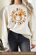 Keep Smiling Happy Life Graphic Terry Sweatshirts