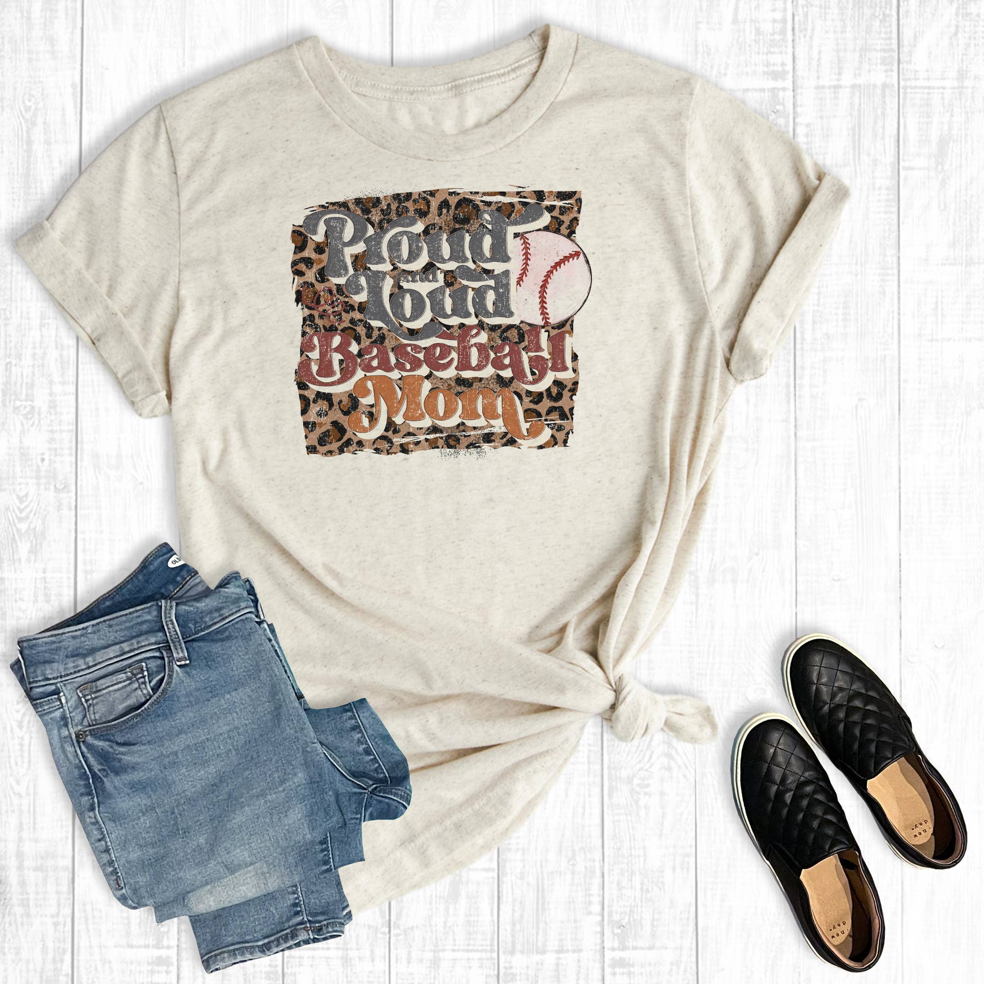 Proud and Loud Baseball Mom Graphic Tee