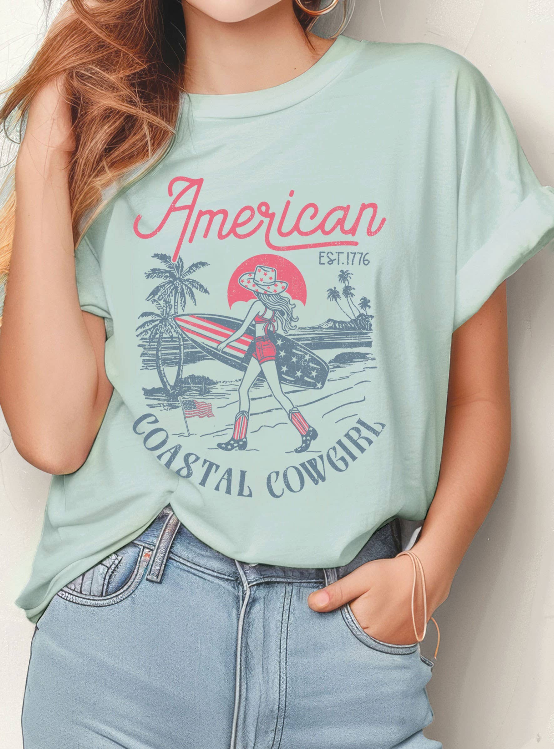 American Coastal Cowgirl Graphic Tshirts