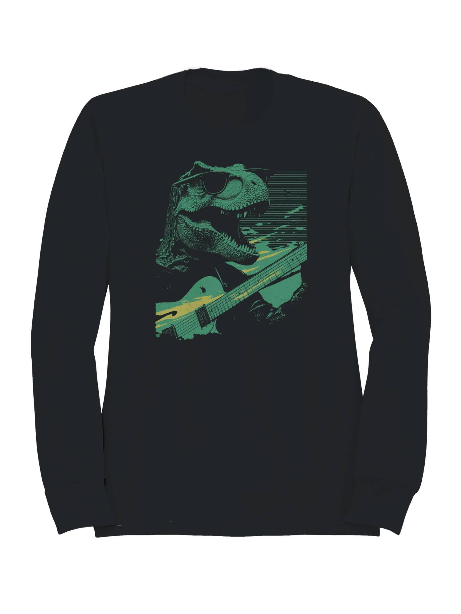 Dinosaur Rock Guitarist Vibes Men's Sweatshirt