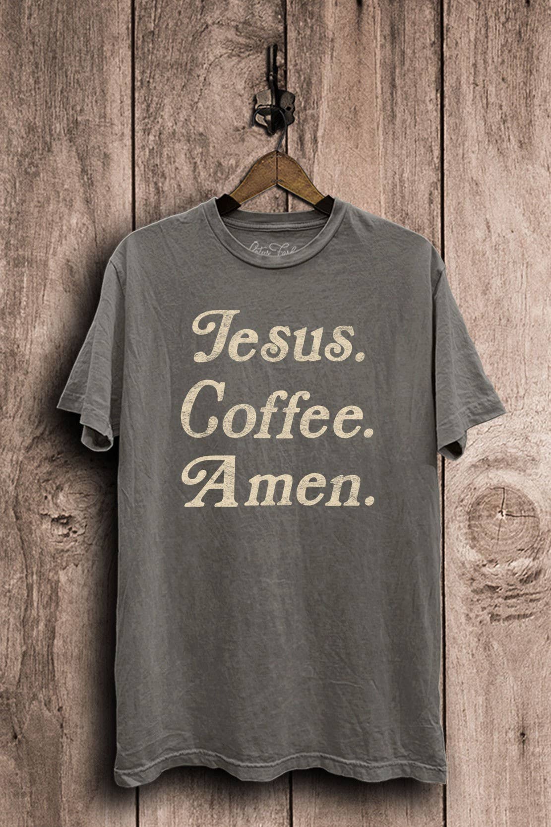 Jesus Coffee Amen Graphic Top