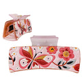 Butterfly Flower Print Leather Hair Claw