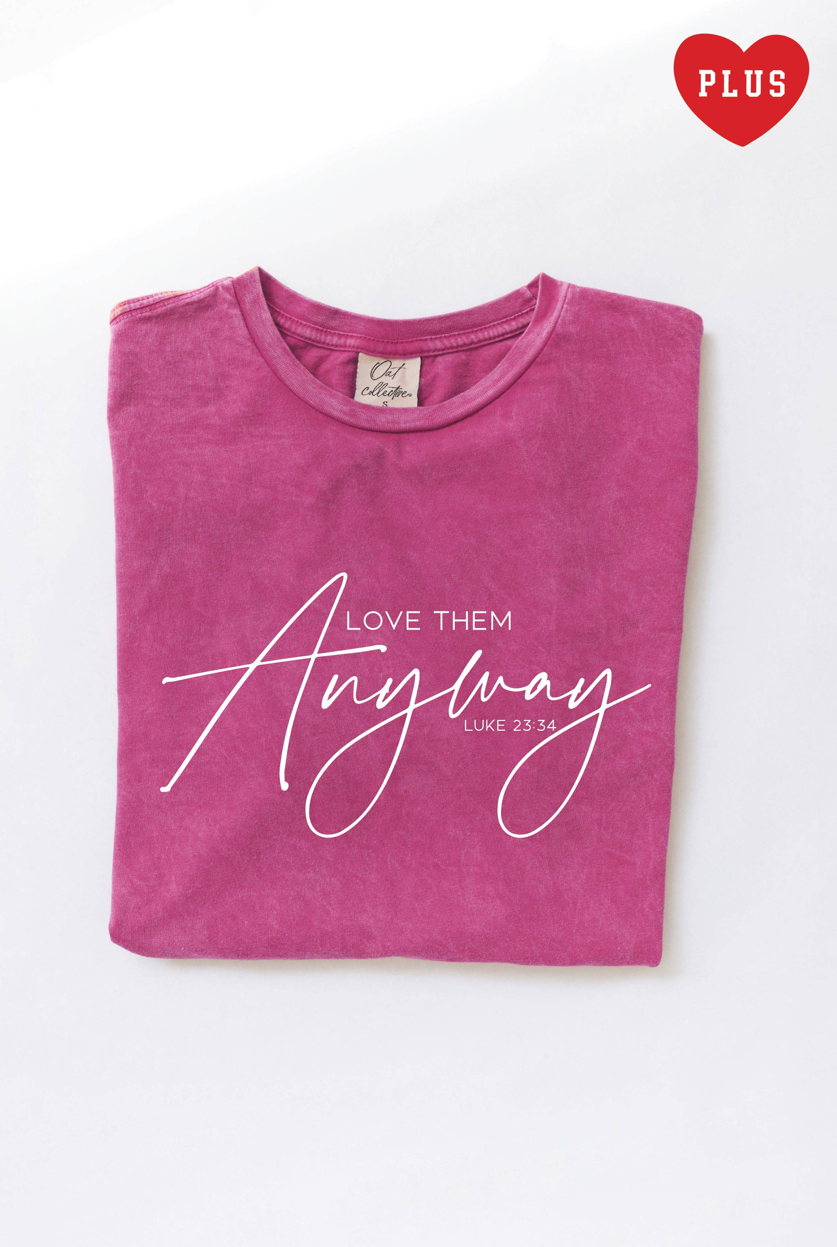Love Them Anyway Plus Mineral Graphic Top