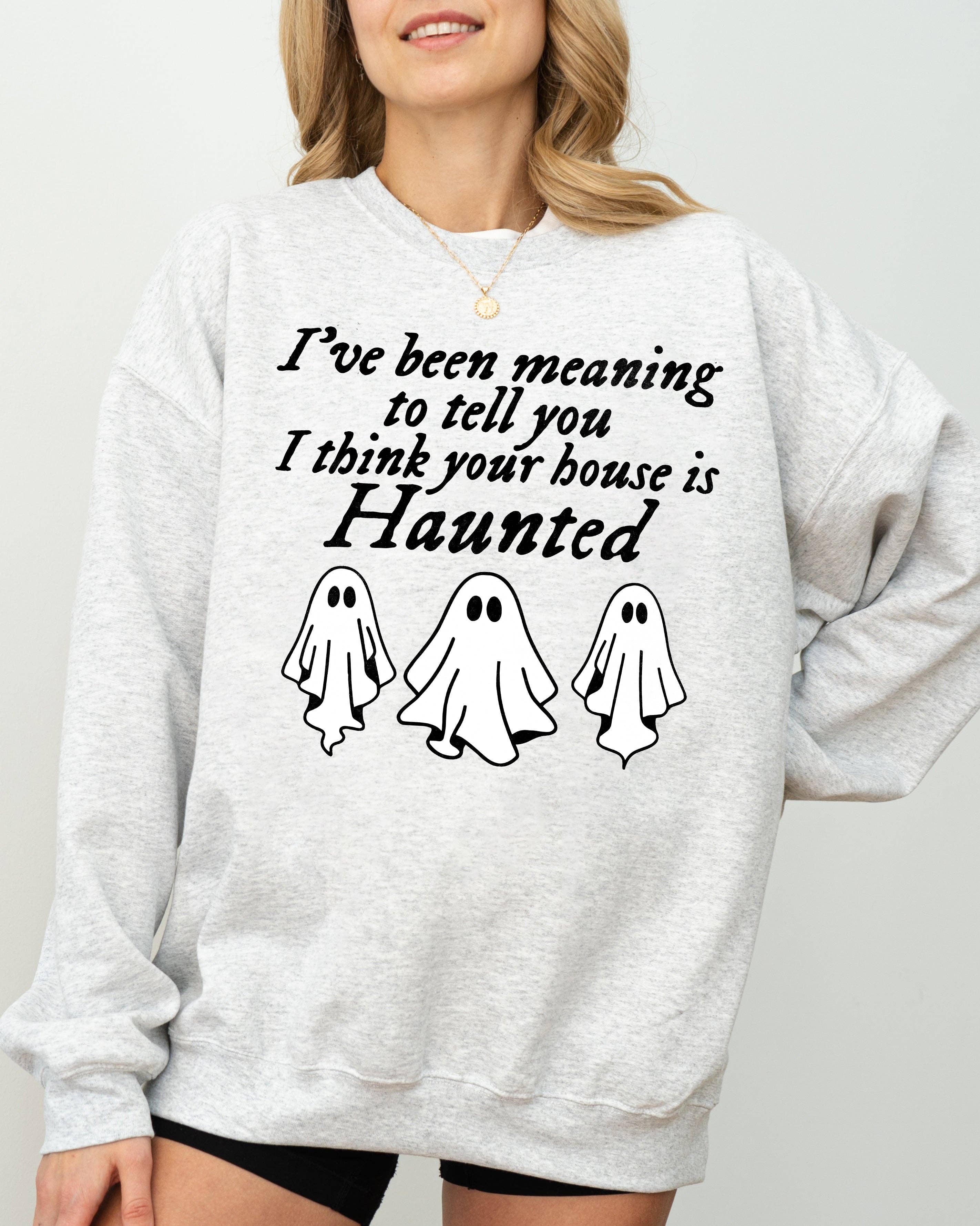 Mini Ghosts, Haunted House, Skeleton, Halloween Sweatshirt