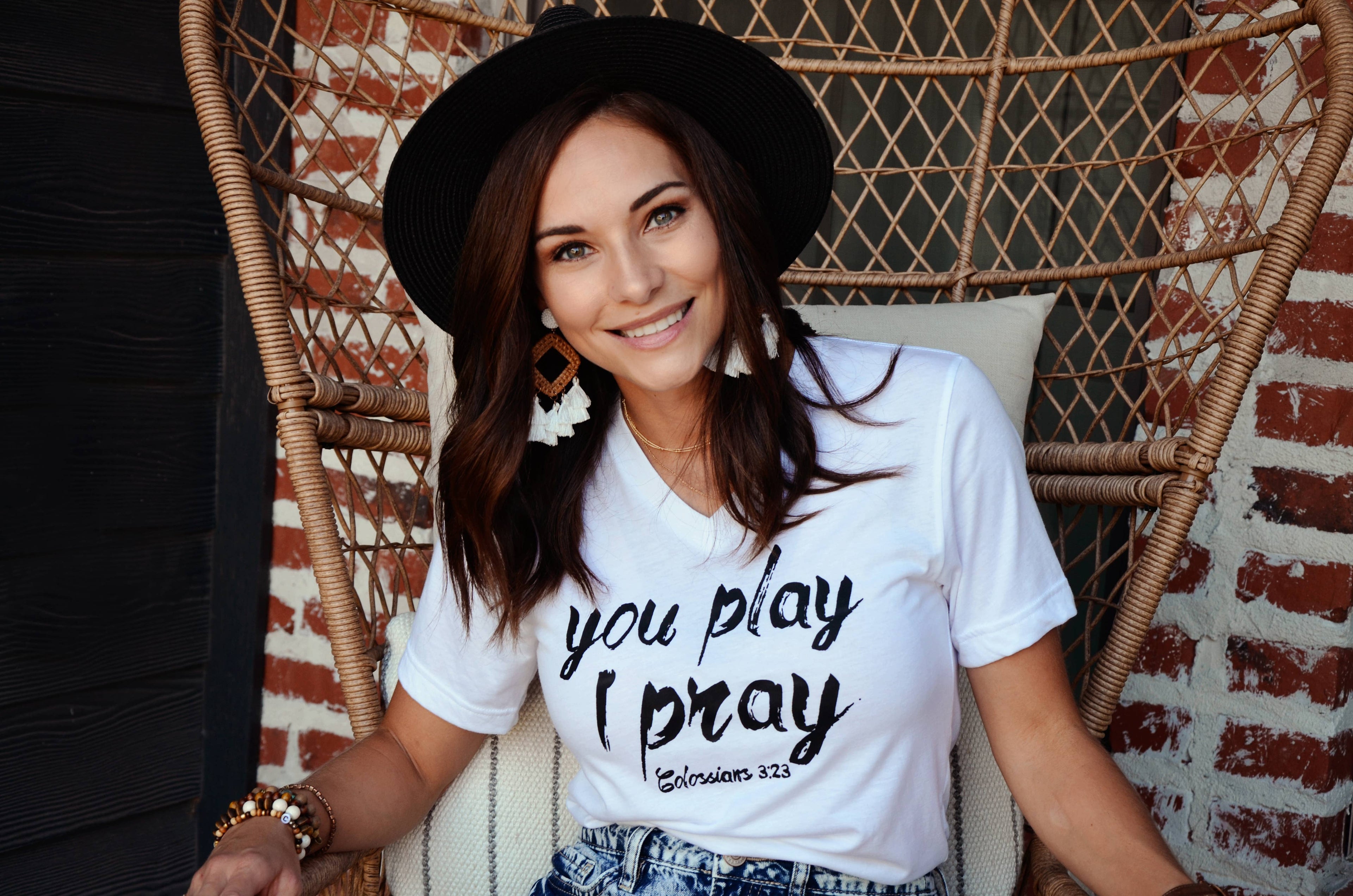 Script V-Neck T-Shirt | Christian Apparel | Sports Mom