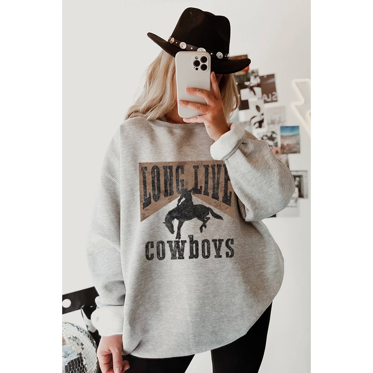 Long Live Cowboys Vintage Graphic Sweatshirts