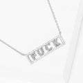 Cz Gold-Dipped Word Pendant Necklace