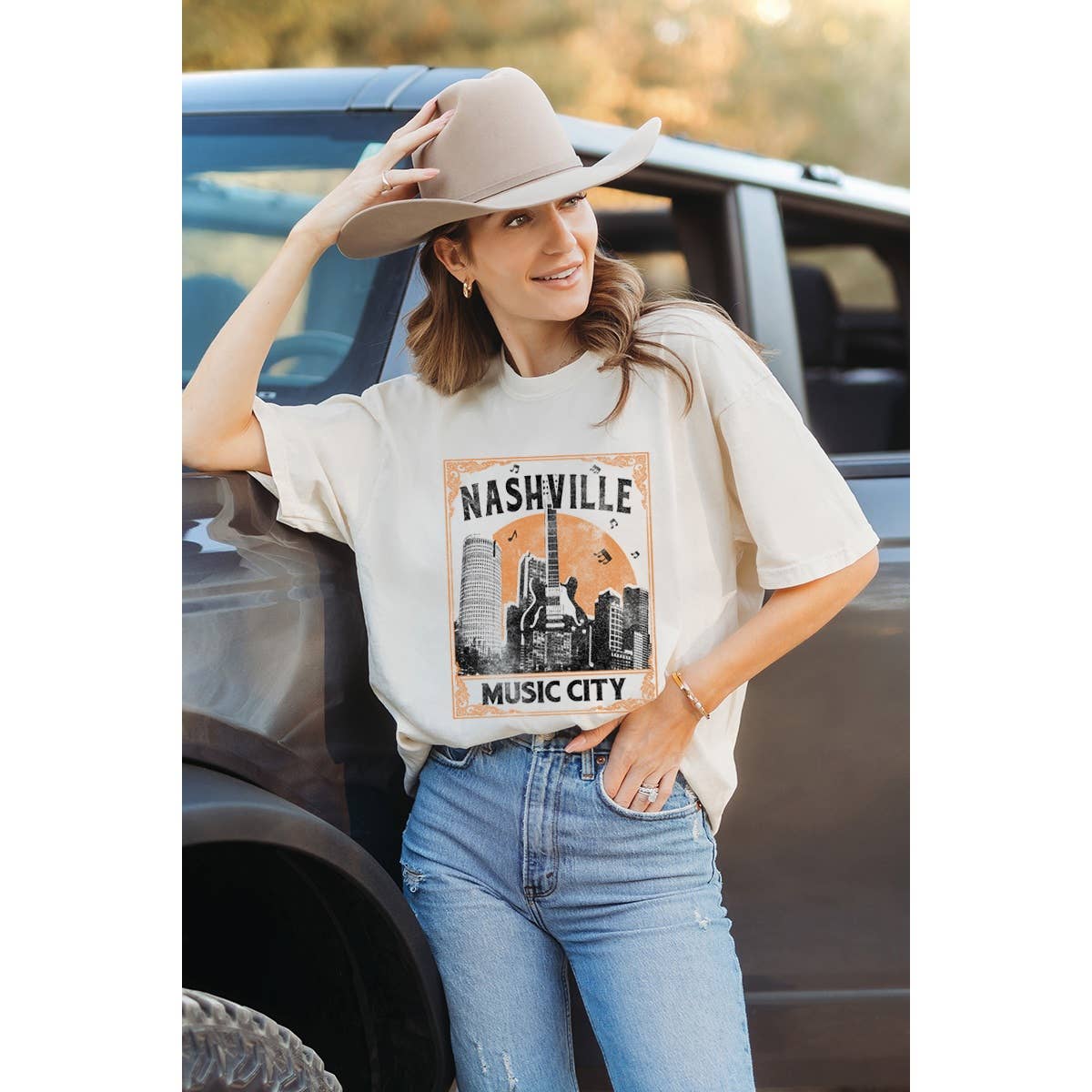 Nashville Music City Graphic  Tee