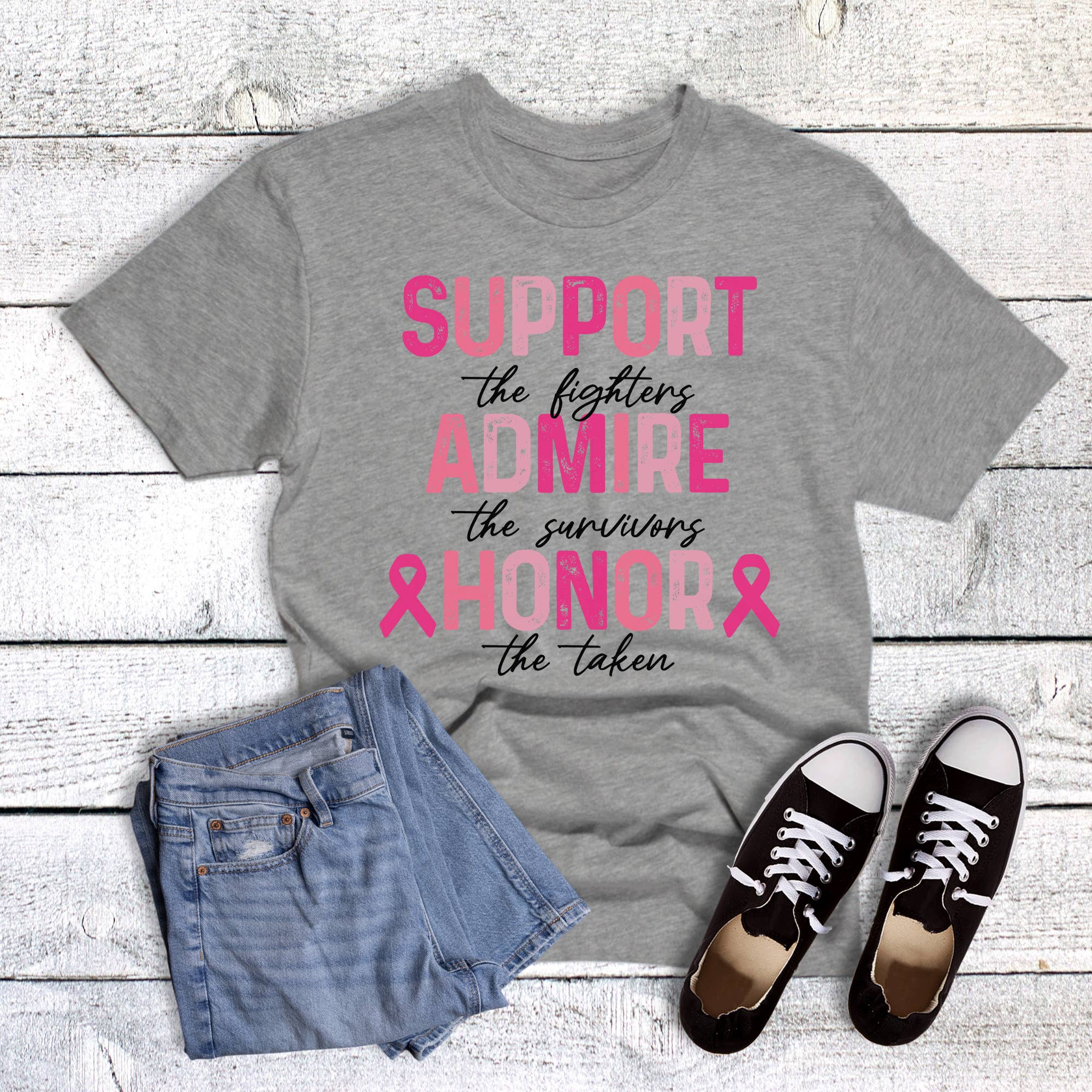 Cancer Support Admire Honor Graphic Tee