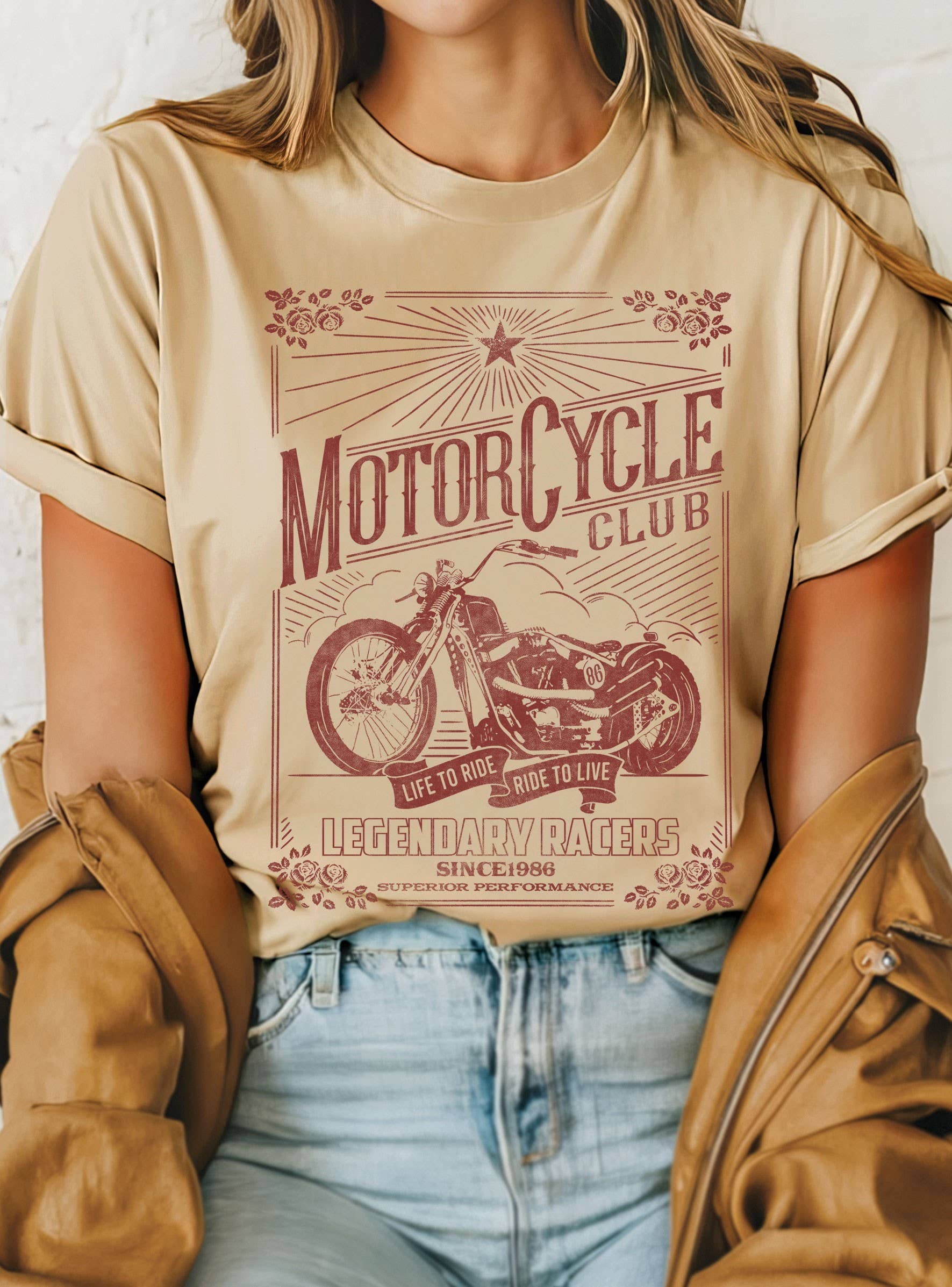 Motorcycle Club Graphic T Shirts
