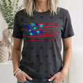 Sketched Flag, Fourth of July, America, Star Pattern T-Shirt