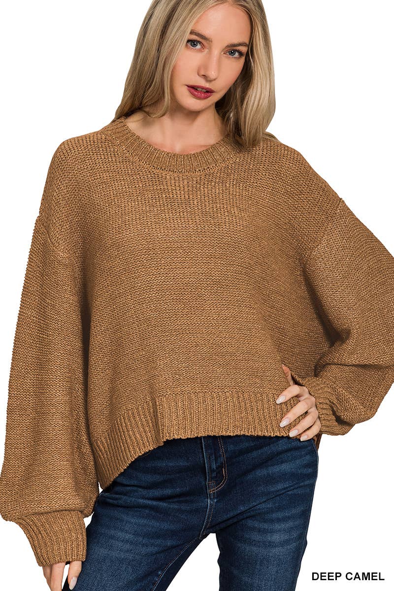 1015 Oversized Baloon Sleeve Sweater SI-28189
