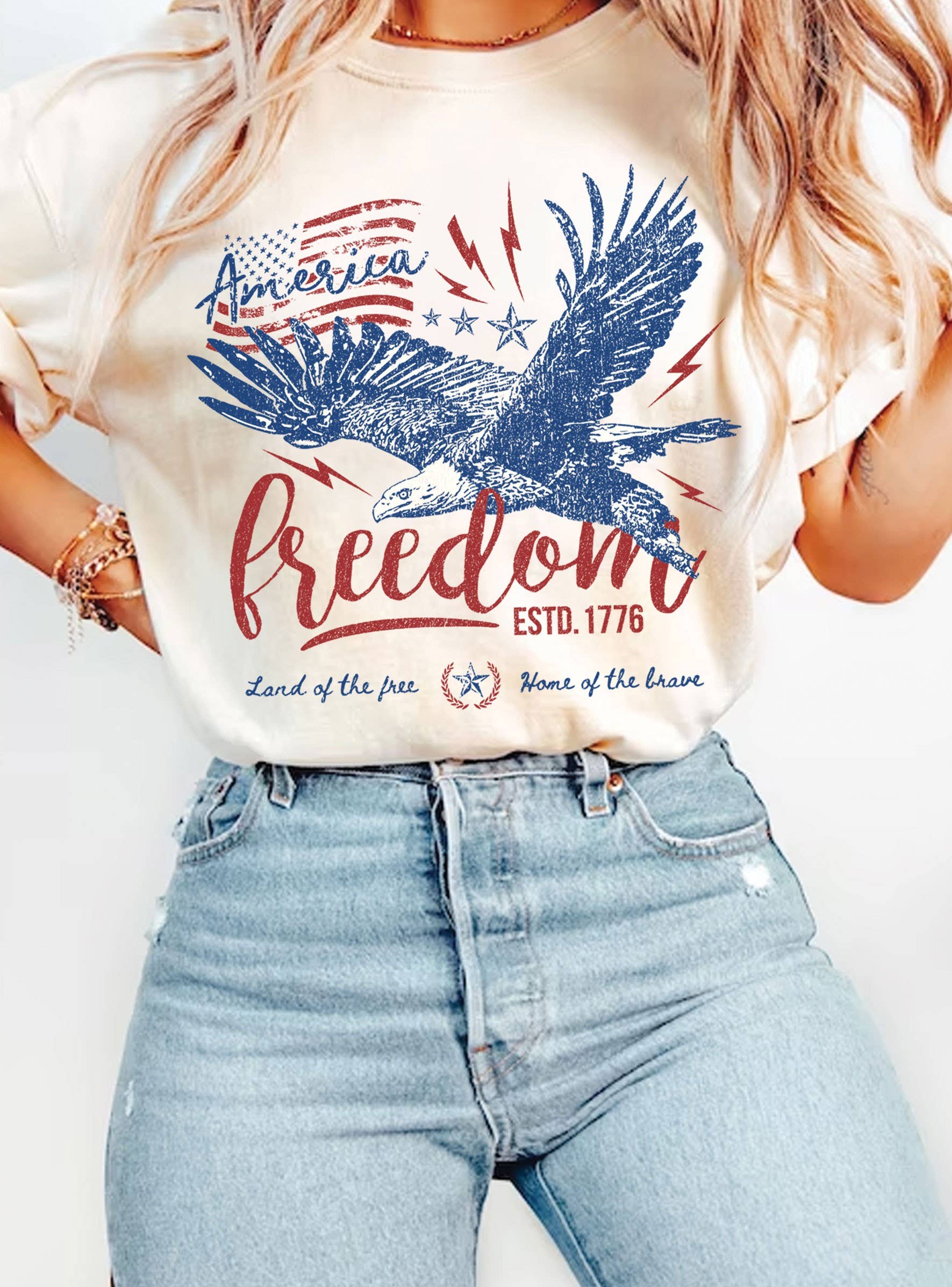 America Freedom Eagle Graphic Tshirts