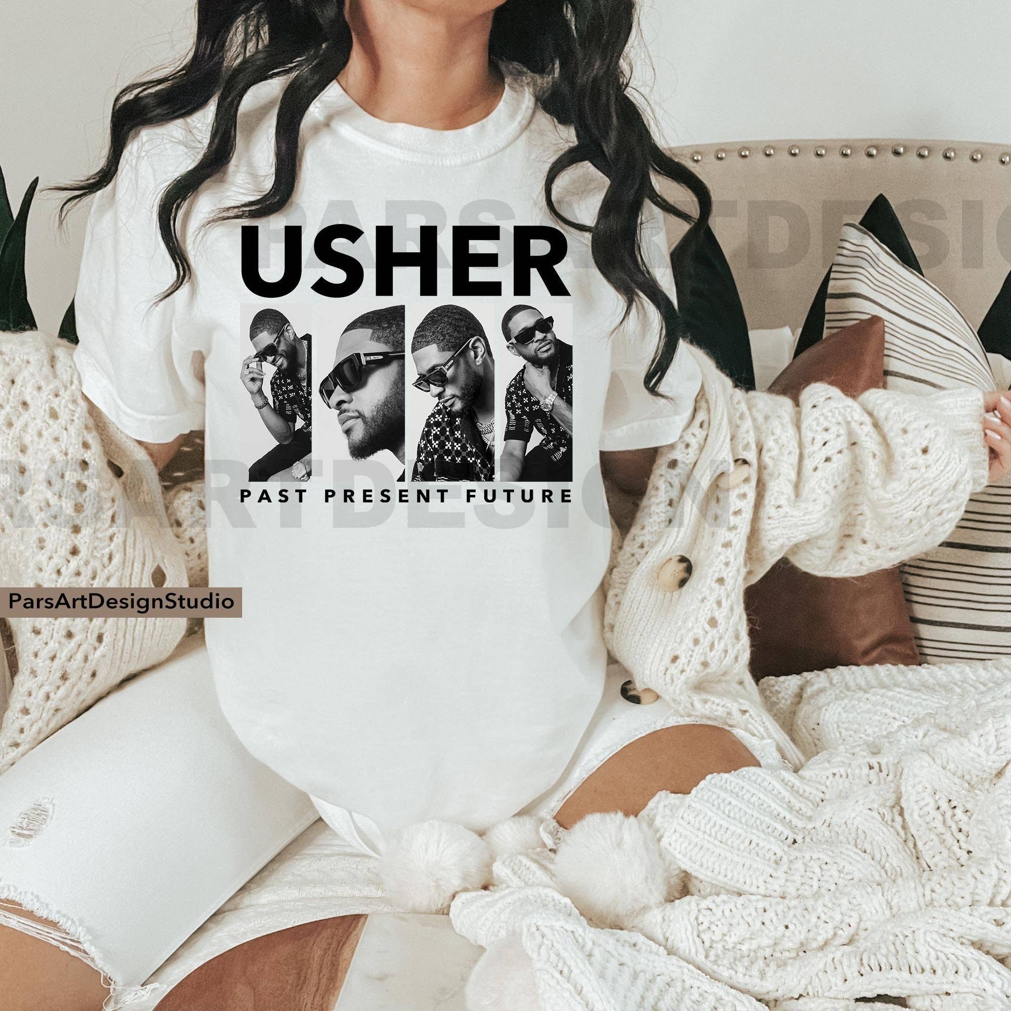 Usher World Tour Shirt Past Present Future Fan Merch Tee