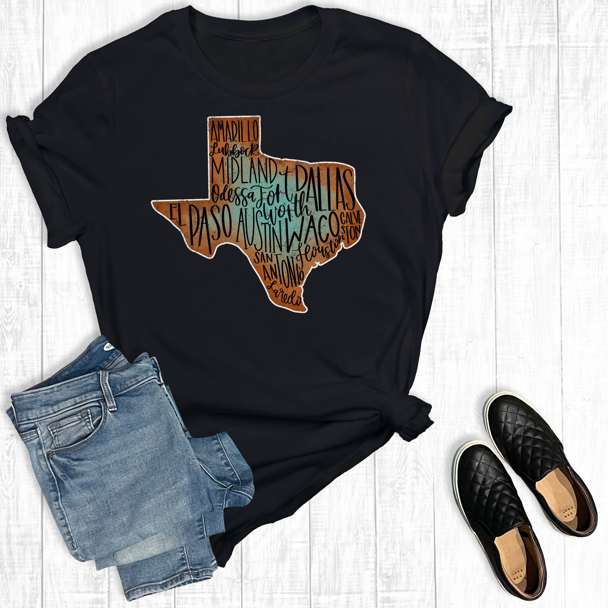 Texas Cities Graphic Tee