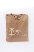 Live Love Surf Mineral Washed Graphic Top