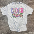 Chosen Floral On Silver Tee