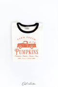 Farm Fresh Pumpkins Ringer Graphic Top