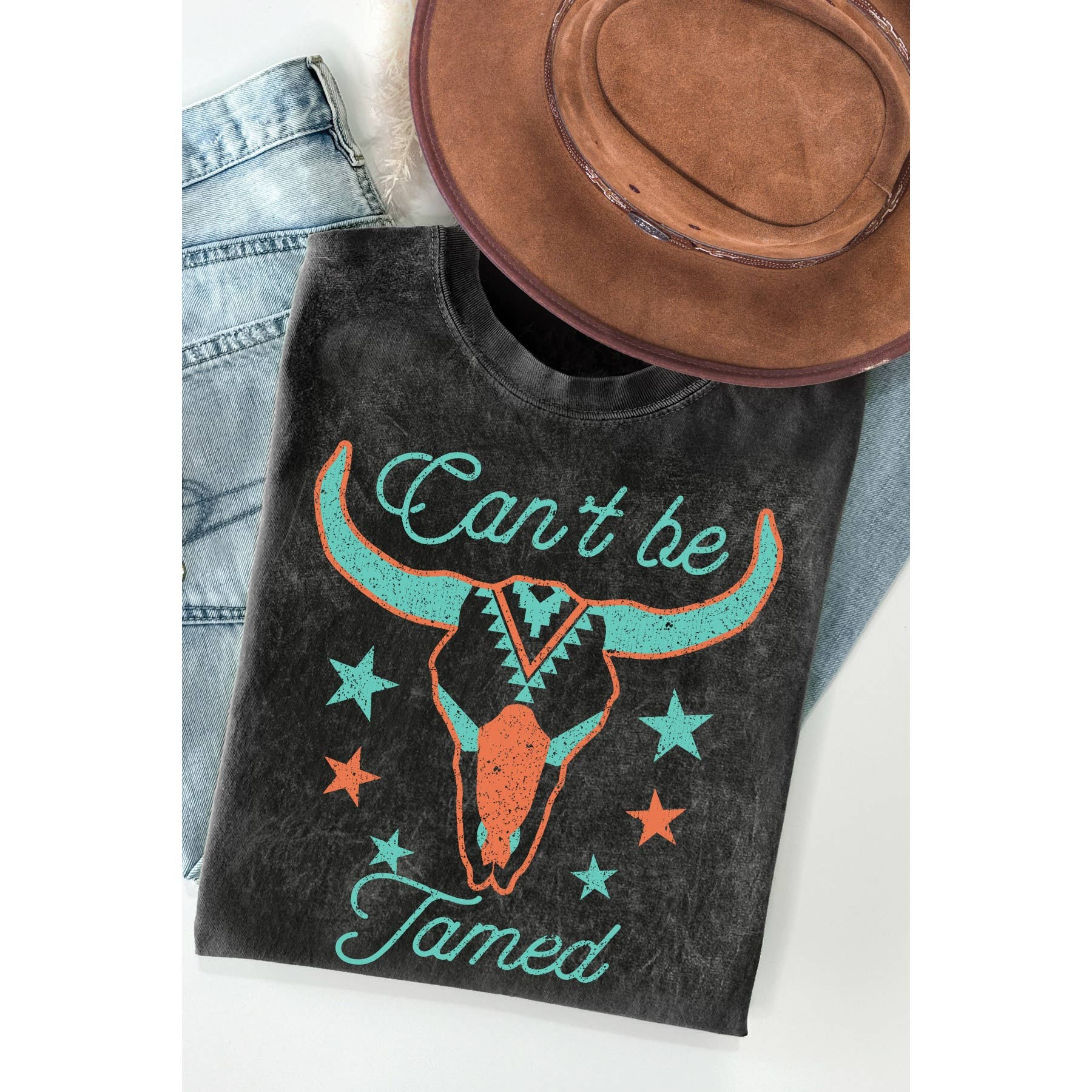 Cant Be Tamed Mineral Washed T Shirt
