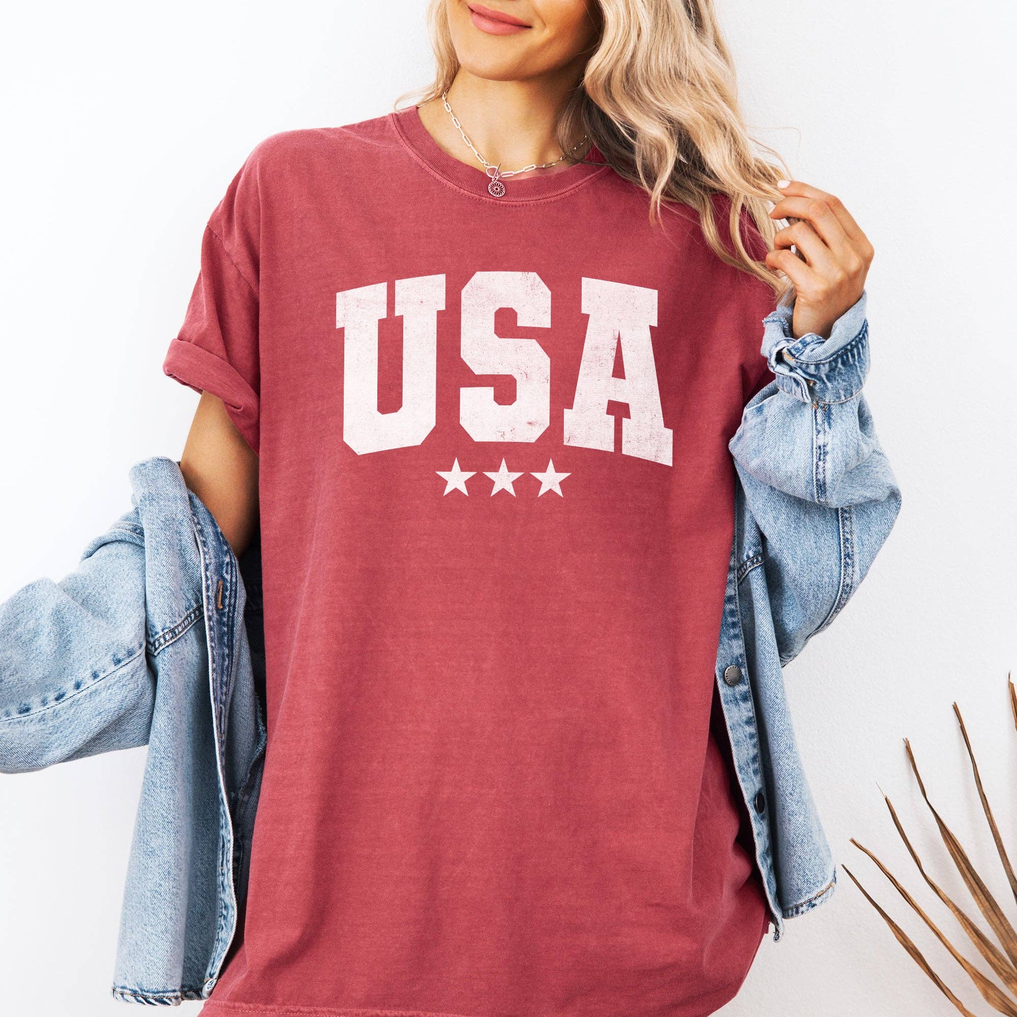 USA, Stars, Retro, Patriotic, America, 4th of July Tshirt