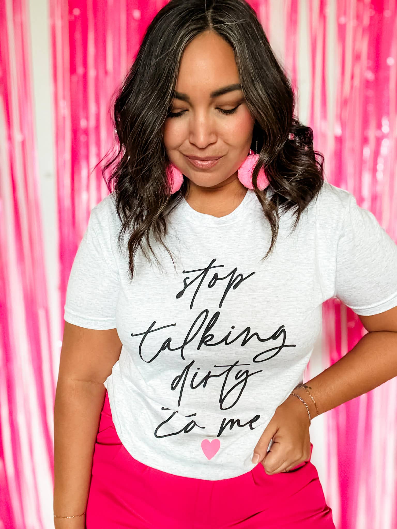 Flirty Funny Graphic Tee with Script Text, Valentine's Shirt