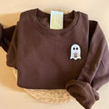 Ghost with Coffee Sweatshirt, Ghost Halloween Sweatshirts
