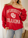 Ou Sooners Vintage Sport Red Flashdance Sweatshirt