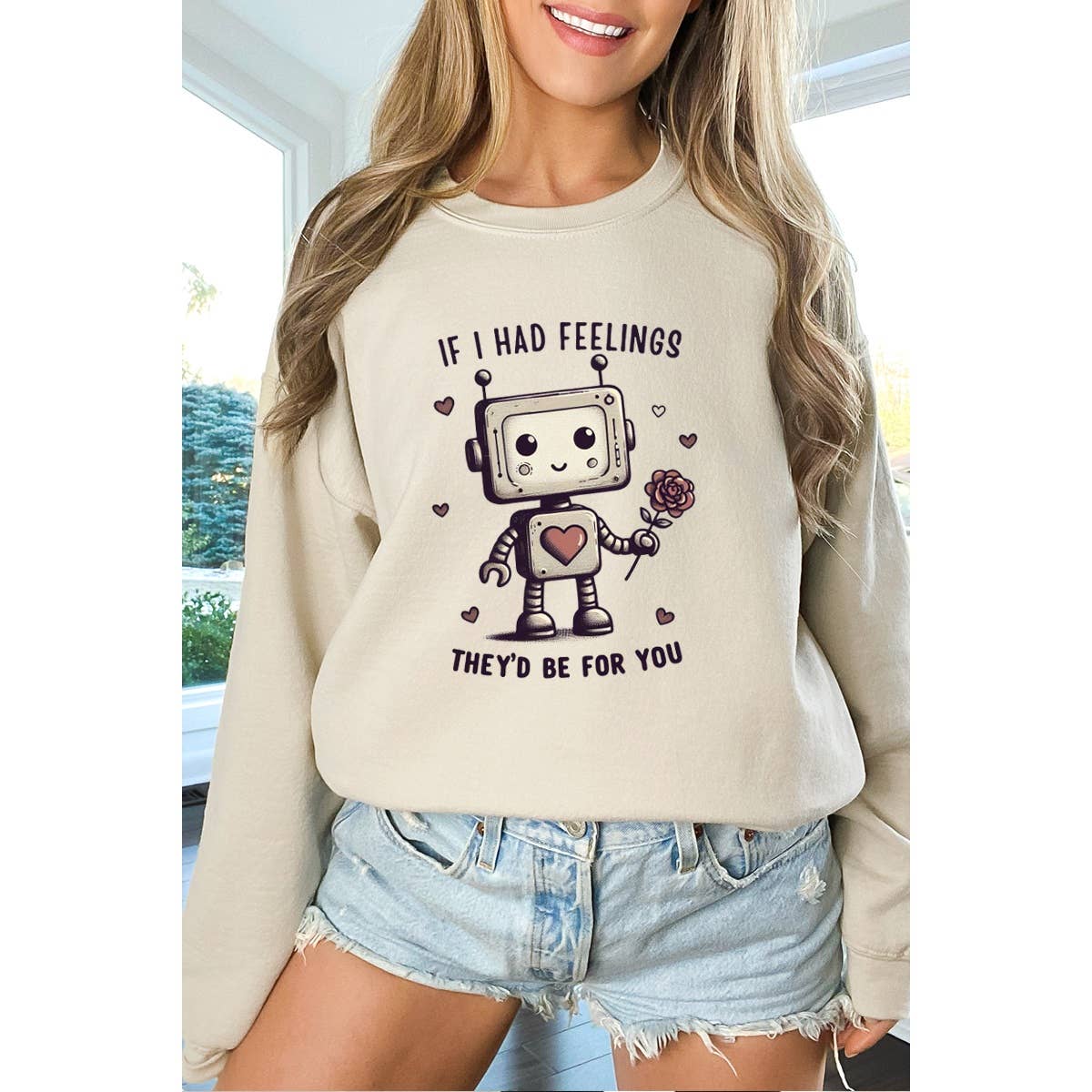 If I Had Feelings Vintage Graphic  Sweatshirts