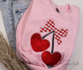 Pink Valentine Heart Cherries Sweatshirt