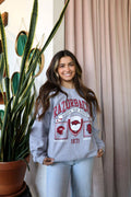 Arkansas Razorbacks Prep Patch Gray Thrifted Sweatshirt