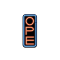 Ope Neon Sign Die-Cut Sticker