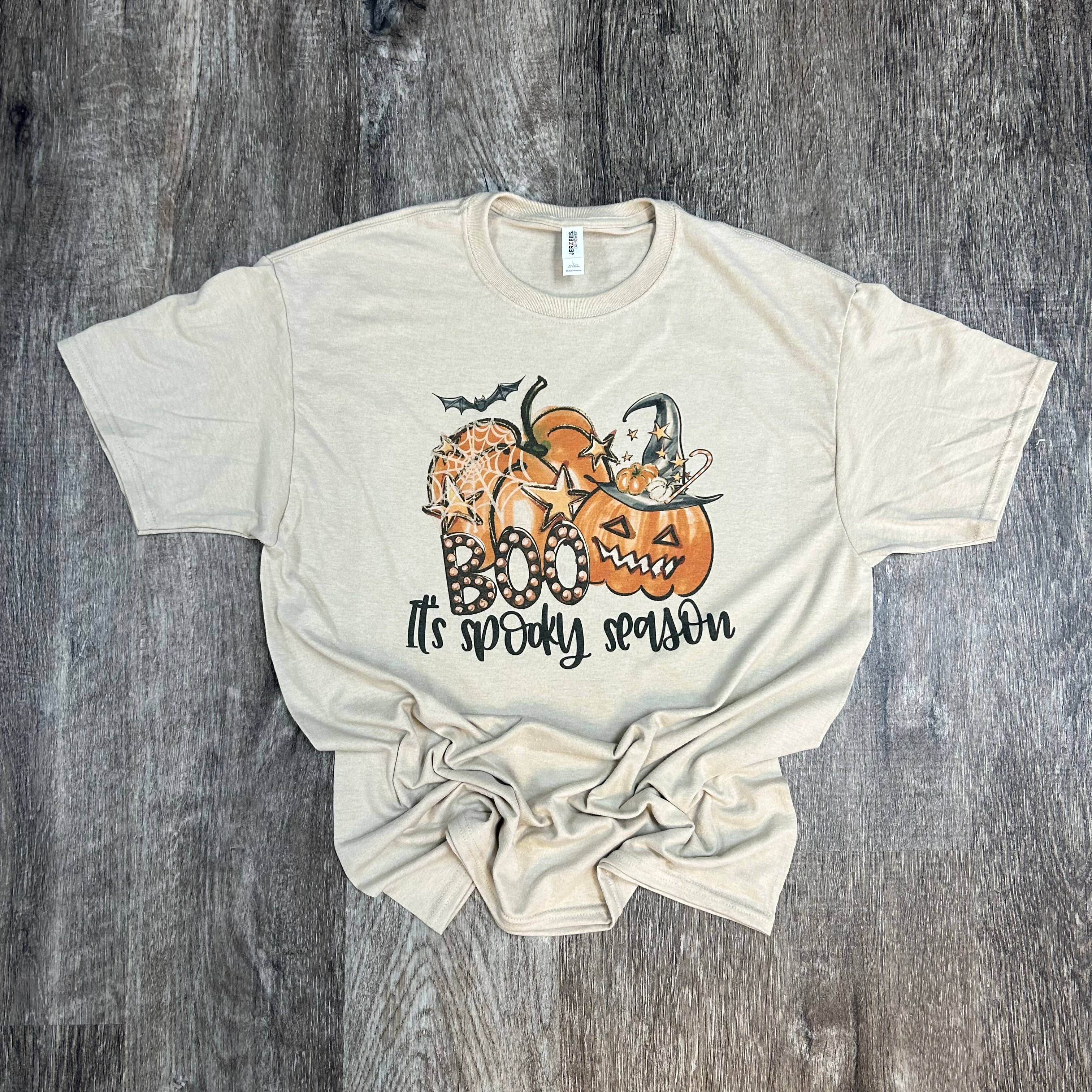 Boo It's Spooky Season On Sand Tee