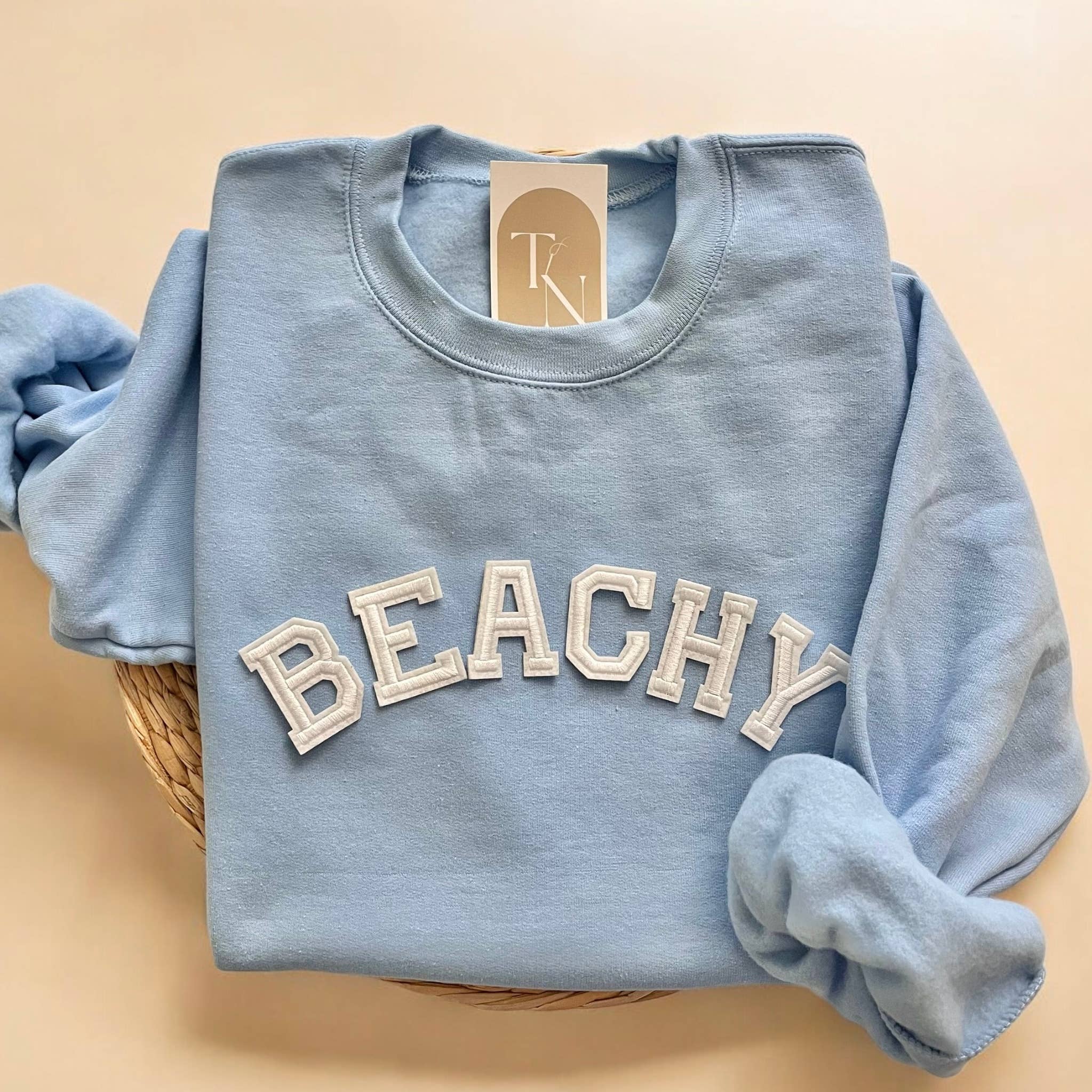 Beachy Crewneck Sweatshirt, Beach Sweater