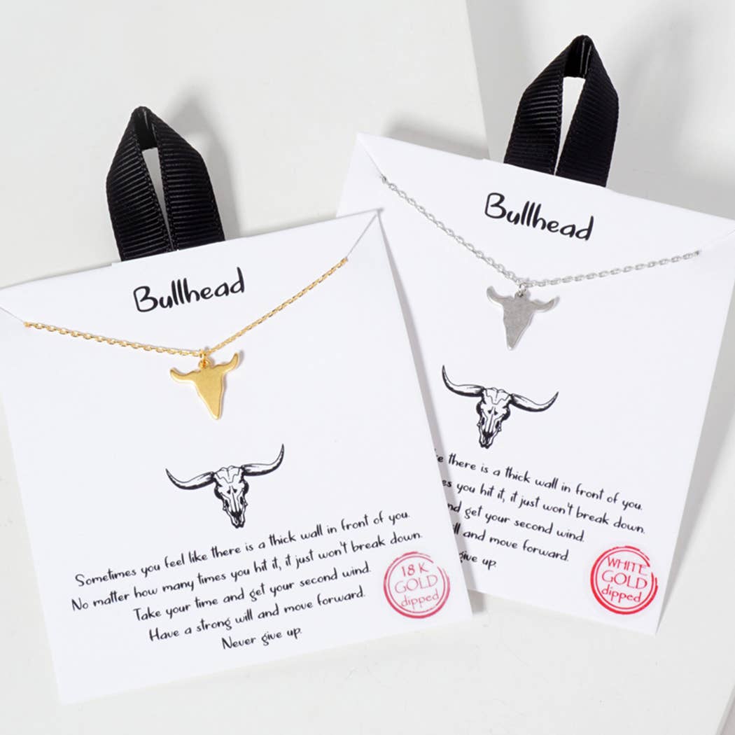 Bullhead Shaped Pendant Necklace
