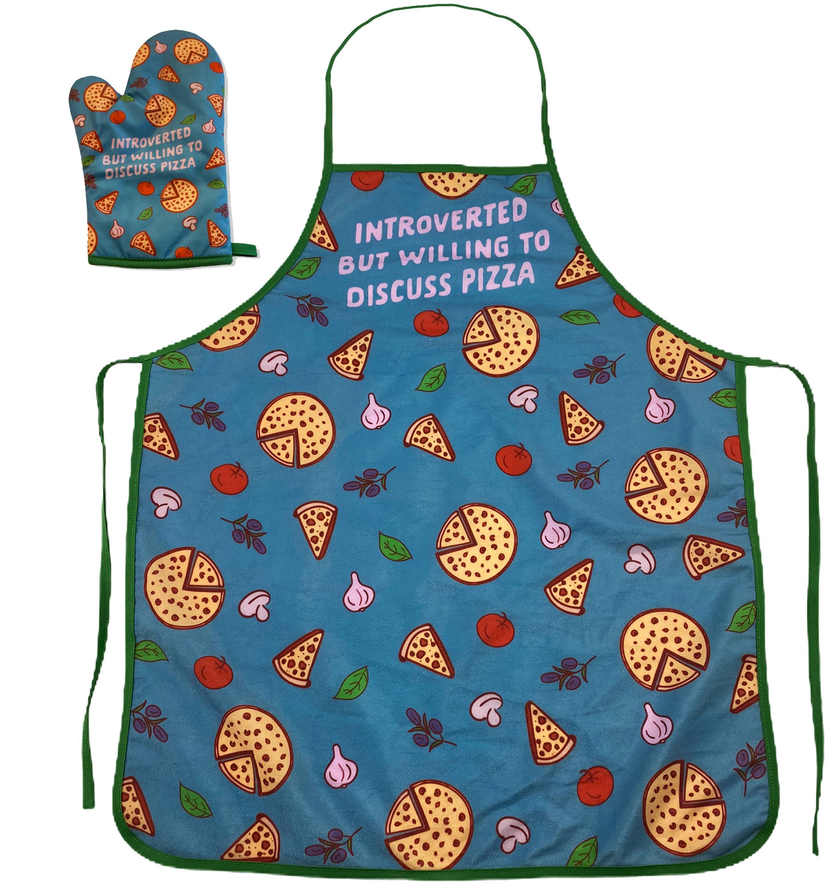 Introverted But Willing To Discuss Pizza Oven Mitt + Apron Bakeware