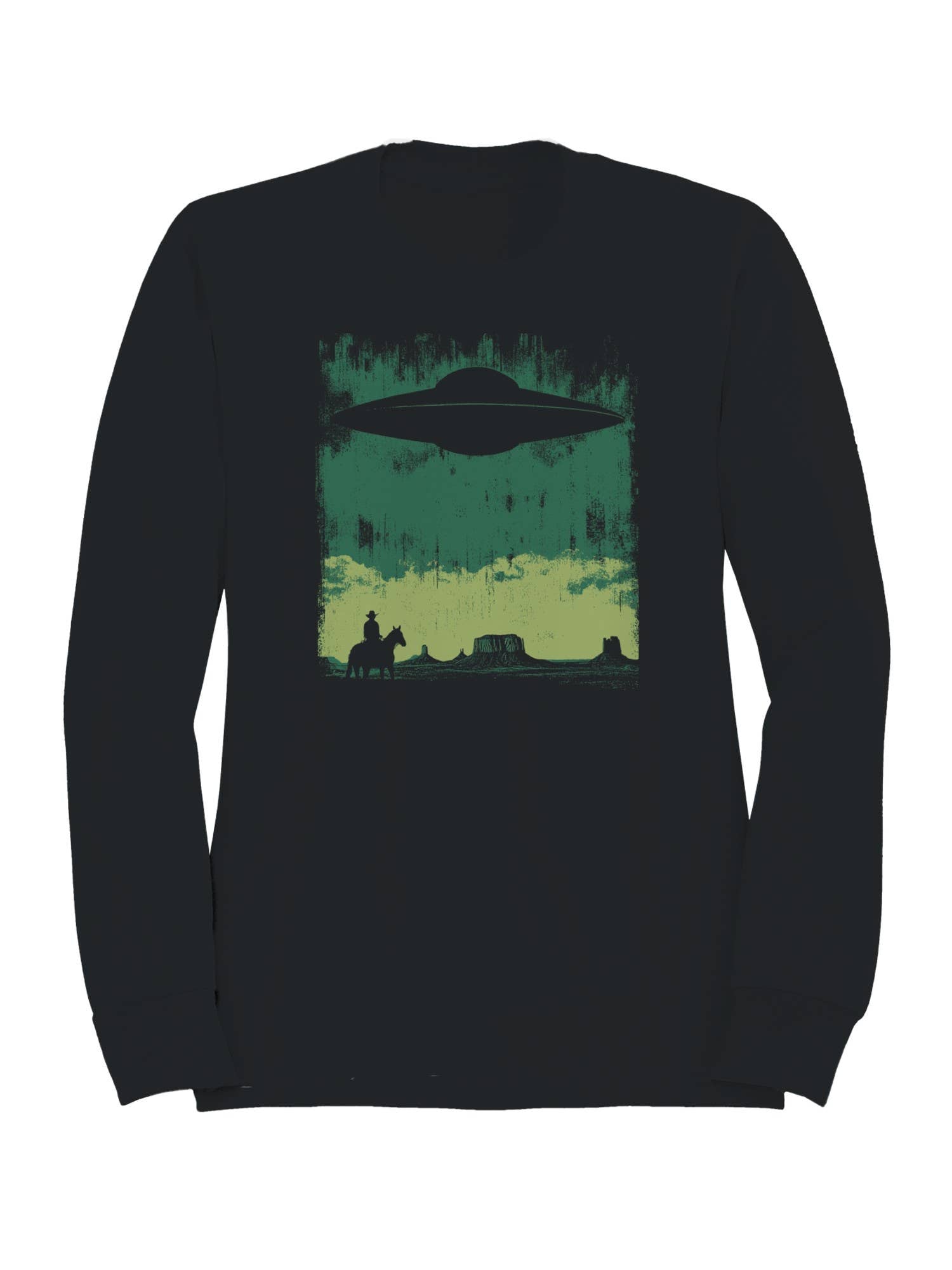 Cowboy and Ufo Desert Encounter Men's Sweatshirt