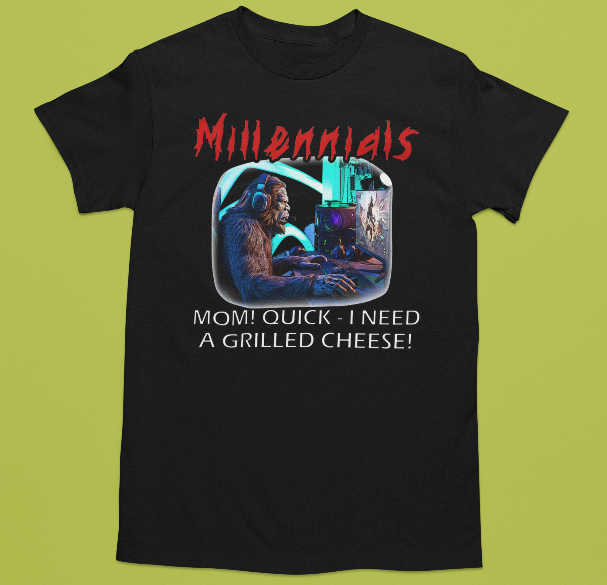 Bigfoot Millennials Generation Tshirt (Black)