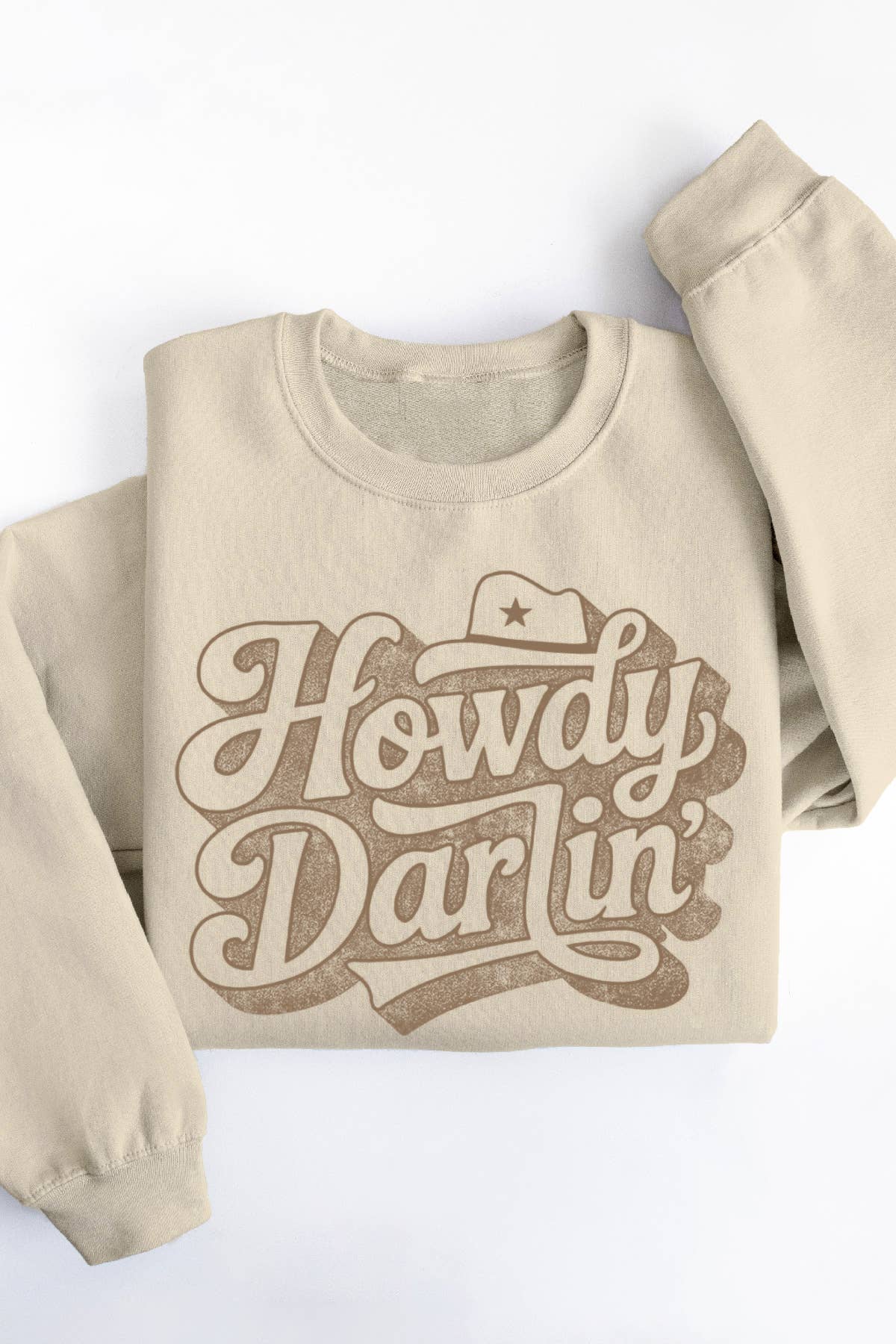 Women Howdy Graphic Print Solid Pullover Sweater