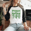 Protect Our Forests - Camping Outdoors Raglan T-Shirt