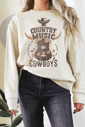 Country Music Cowboys Graphix Terry Sweatshirt