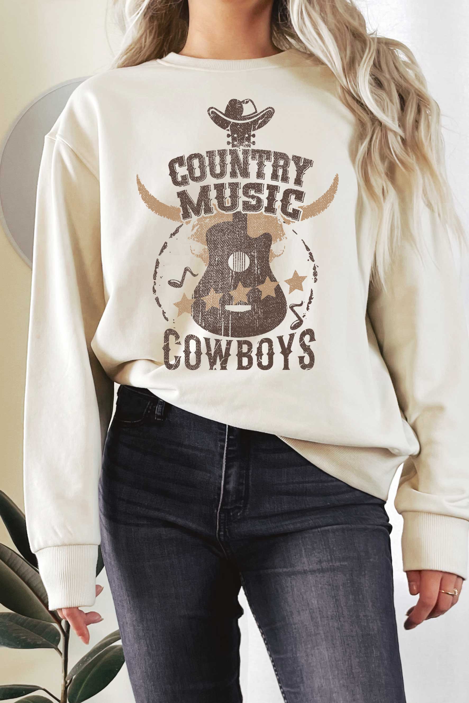 Country Music Cowboys Graphix Terry Sweatshirt